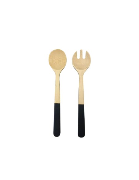 Pegador de Salada Alimentos Colher Garfo 31cm Bambu ECO 2un