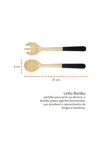 Pegador de Salada Alimentos Colher Garfo 31cm...