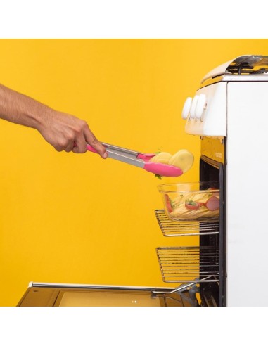 Pegador de Salada Mini Pinça Inox Silicone...