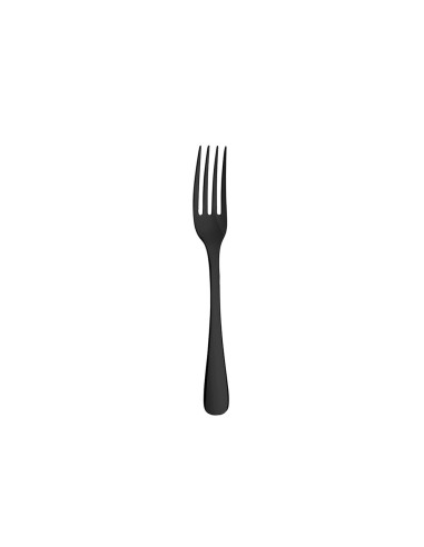 Garfo de Sobremesa Preto Talher Metal Inox Inteiriço 1 un