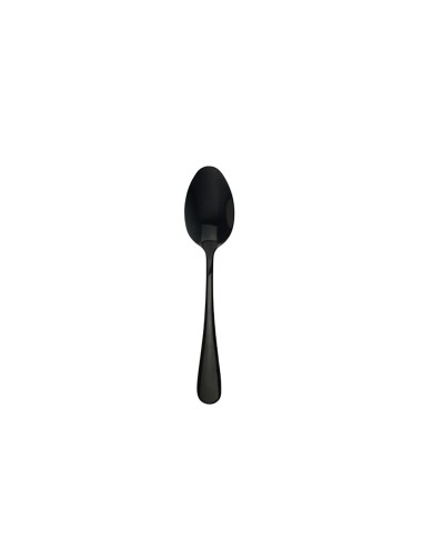 Colher de Sobremesa Preto Talher Metal Inox Inteiro 1 un