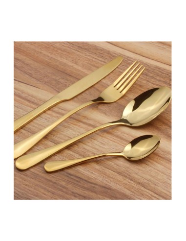 Garfo de Sobremesa Dourado Ouro Talher Metal...