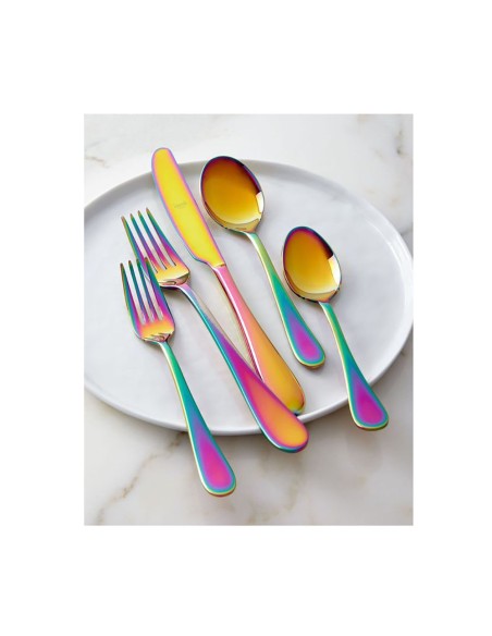 Colher de Cafe Furta Cor Aço Inox Colorido Elite Jogo 12un