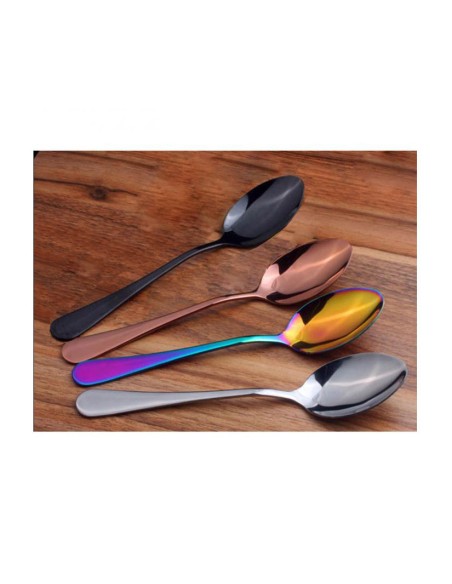 Colher de Cha Dourado Talher Metal Inox Colheres Jogo 12un