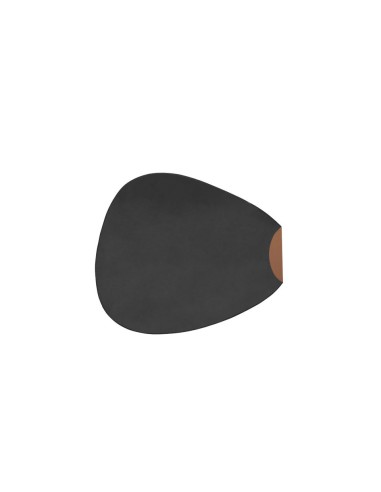 Lugar Americano Organico Dupla Face Preto Marrom Oval 1un