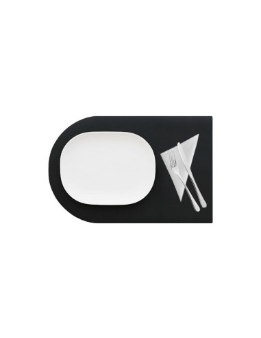 Lugar Americano Organico Reto Dupla Face Preto Marrom 1un