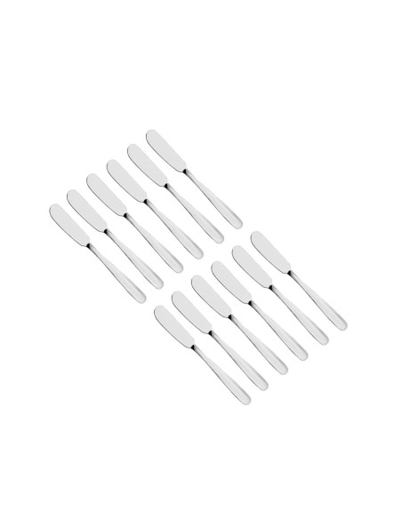 Espatula para Manteiga Jogo Talher Aço Inox 12un
