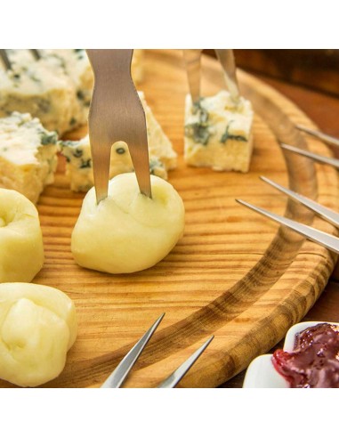 Faca Garfo Queijo Camarao Manteiga Jogo Aço...