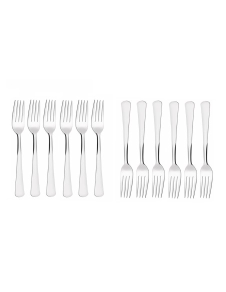 Garfo de Sobremesa Aço Inox Talheres Restaurante Buffet 12un Toronto