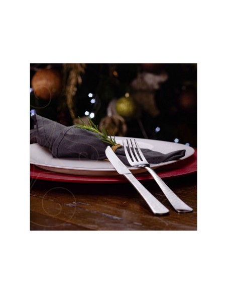 Faca de Mesa Carne Serrilhada Aço Inox Talheres Buffet 12un Toronto