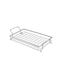 Bandeja Prata Aço Servir Decorar Festa Buffet Suporte Alça