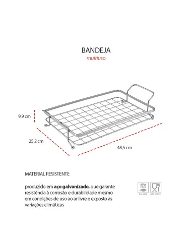 Bandeja Prata Aço Servir Decorar Festa Buffet...