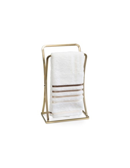Porta Toalha Rosto Lavabo Suporte Dourado Fosco Ouro Velho