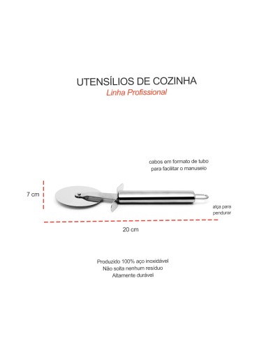 Cortador de Pizza Aço Inox Utensilios Cozinha...