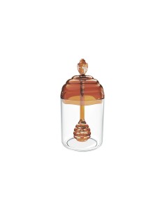 Meleira Pote de Mel Ambar Caramelo Tampa e Pegador