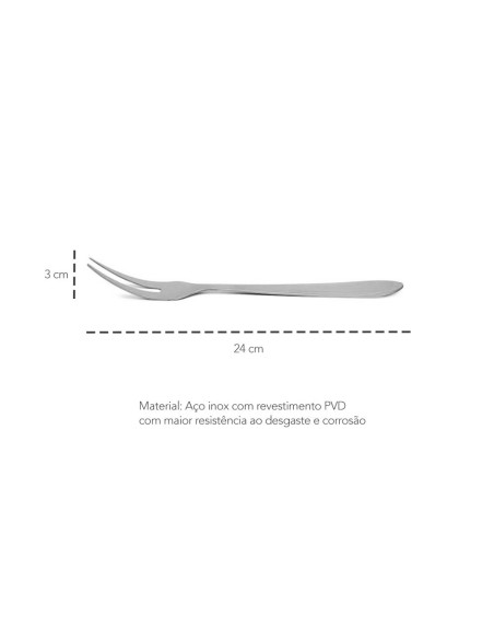 Garfo Trinchante Cobre Rose Gold Utensilio Cozinha Inox