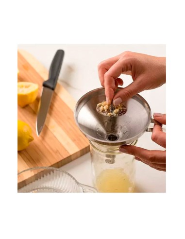 Funil com Peneira Inox Filtro Coador Cha Drinks...