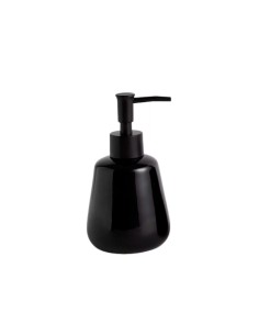 Porta Sabonete Liquido Dispenser Ceramica Preto 250ml