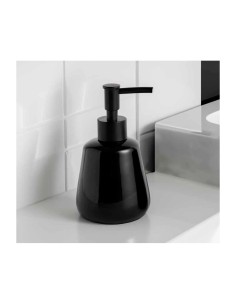 Porta Sabonete Liquido Dispenser Ceramica Preto 250ml 2