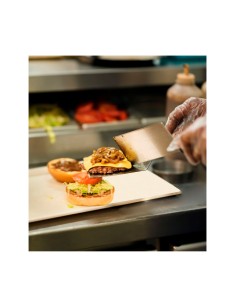 Espatula Burger Bolo Pizza Chapa Angular Inox Curta 25cm 2