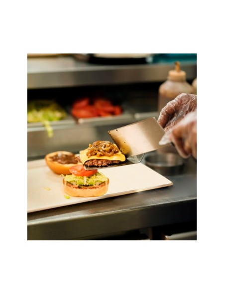 Espatula Burger Bolo Pizza Chapa Angular Inox Curta 25cm
