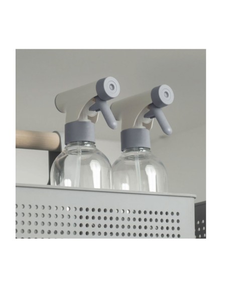 Borrifador Spray Multiuso Limpeza Cinza Bege 500ml Trava