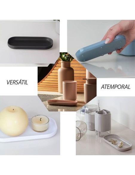 Bandeja Preta Mini Travessa Oval Bistro Cafeteria Sushibar