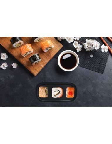 Bandeja Preta Mini Travessa Oval Bistro...