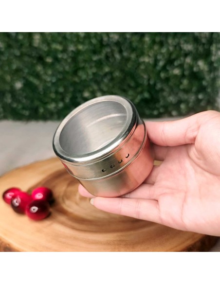 Porta Tempero Condimento Ima Tampa Transparente Inox 80ml