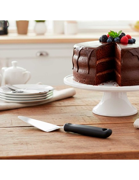Espatula Pa para Bolo Torta Pizza Aço Inox Cabo Preto