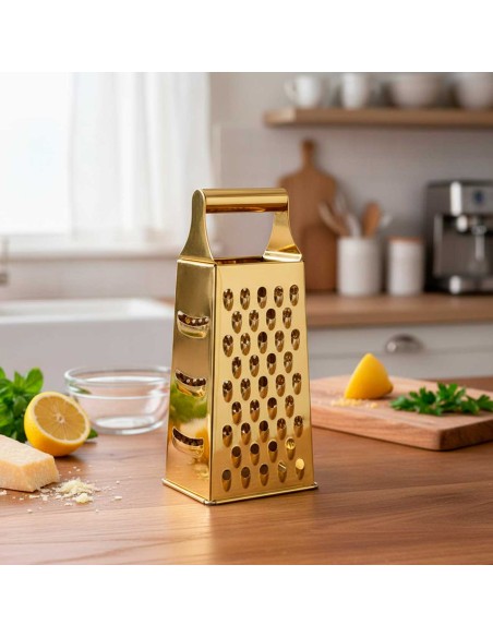 Ralador de Queijo Dourado 4 Faces Linha Lovers Inox