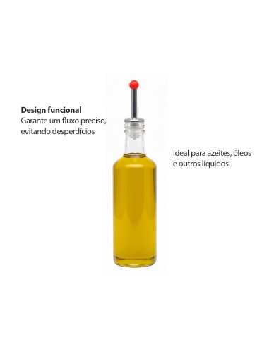 Bico Dosador de Azeite Garrafas Bebidas Inox e...