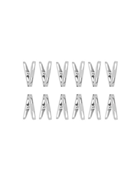 Prendedor de Embalagem Pregador Inox Multiuso Cozinha 12un