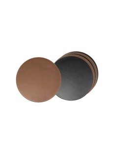 Jogo Americano Mini Redondo Marrom Preto Dupla Face...