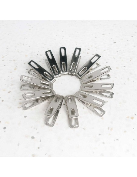 Prendedor de Embalagem Pregador Inox Multiuso Cozinha 12un