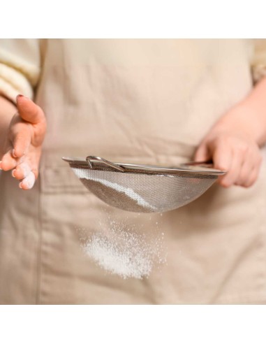 Peneira Inox Cabo Aço Cozinha Confeitaria 18cm