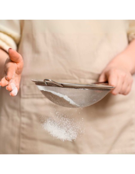 Peneira Inox Cabo Aço Cozinha Confeitaria 18cm