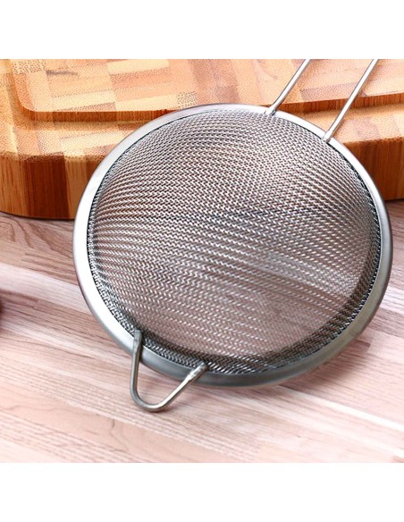 Peneira Inox Cabo Aço Cozinha Confeitaria 18cm