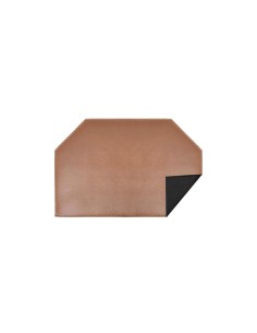 Lugar Americano Mini Sousplat Hexagono Marrom Preto Dupla...
