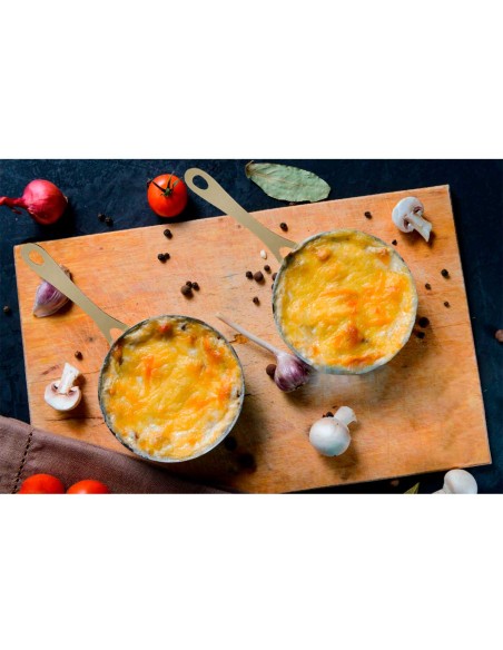 Mini Panela Cabo Panelinha Prata Dourado Couvert Buffet 250ml