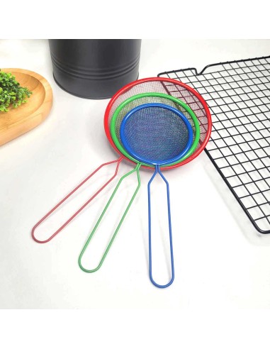 Peneira Aço Colorido Confeitaria Cozinha Bar...