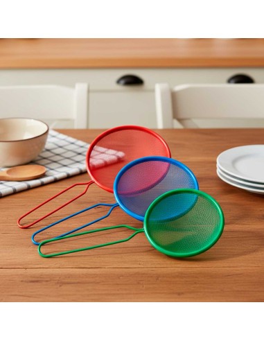 Peneira Aço Colorido Confeitaria Cozinha Bar...
