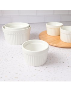 Ramequim Mini Porcelana Branco Forno 55ml 6cm 2