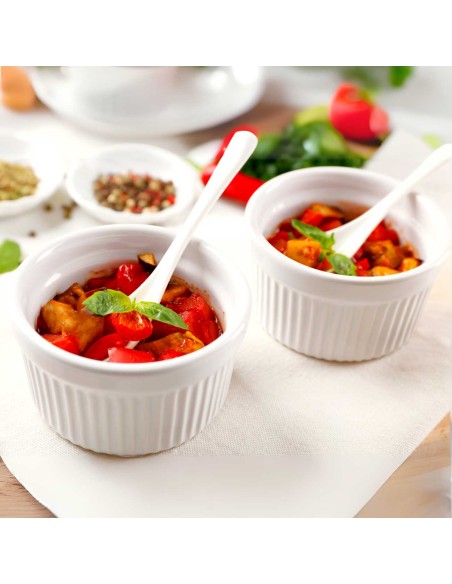 Ramequim Mini Porcelana Branco Forno 75ml 7cm