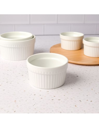 Ramequim Mini Porcelana Branco Forno 75ml 7cm