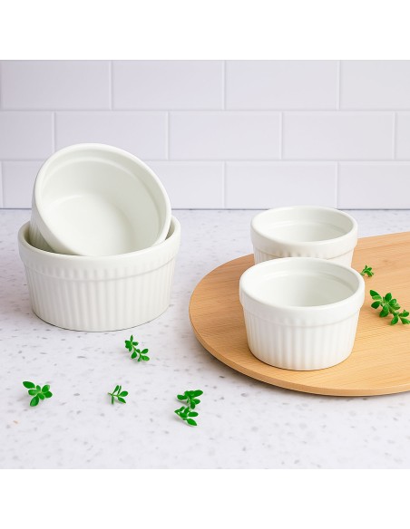 Ramequim Mini Porcelana Branco Forno 170ml 8,5cm