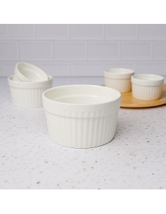 Ramequim Mini Porcelana Branco Forno 270ml 10cm 2