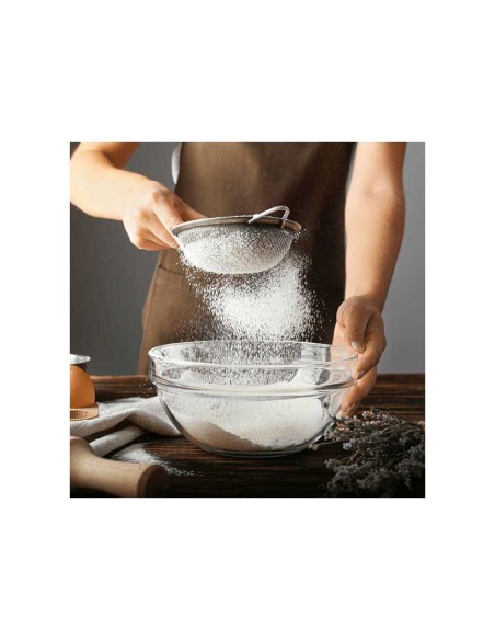 Peneira Inox Cabo Aço Cozinha Confeitaria 14cm