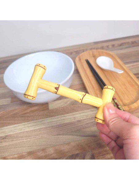 Descanso de Talheres Hashi Bambu Plastico Mesa Posta 10un