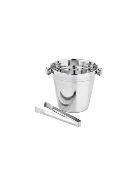 Balde de Gelo Inox 1,2L com Pegador Drinks Bar Bartender